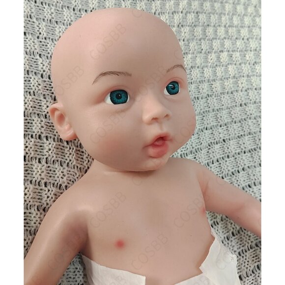 6.71lbs Cute Newborn Platinum Silicone 45cm Reborn Baby Girl Doll With Open Eyes - Picture 15 of 16